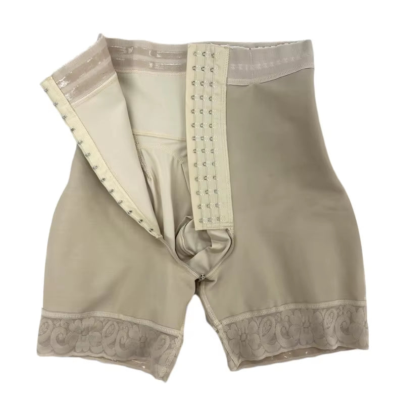 Butt Lifter Compression Garment Front Closure Tummy Control Women'S Pantaloons Lace Abdomen Shorts Body Shaper Faja Корсет