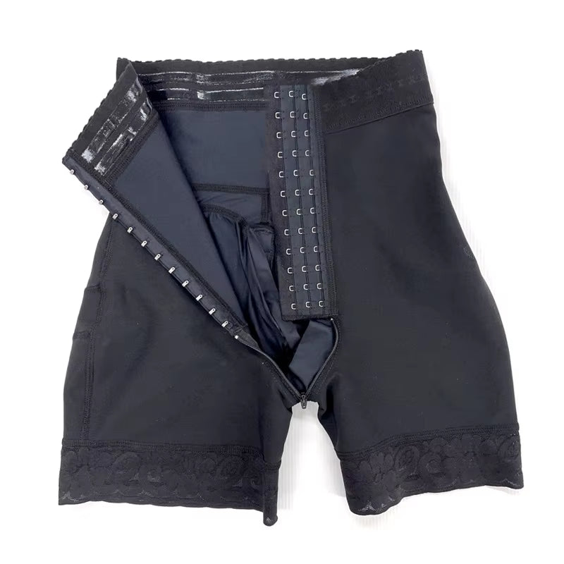 Butt Lifter Compression Garment Front Closure Tummy Control Women'S Pantaloons Lace Abdomen Shorts Body Shaper Faja Корсет